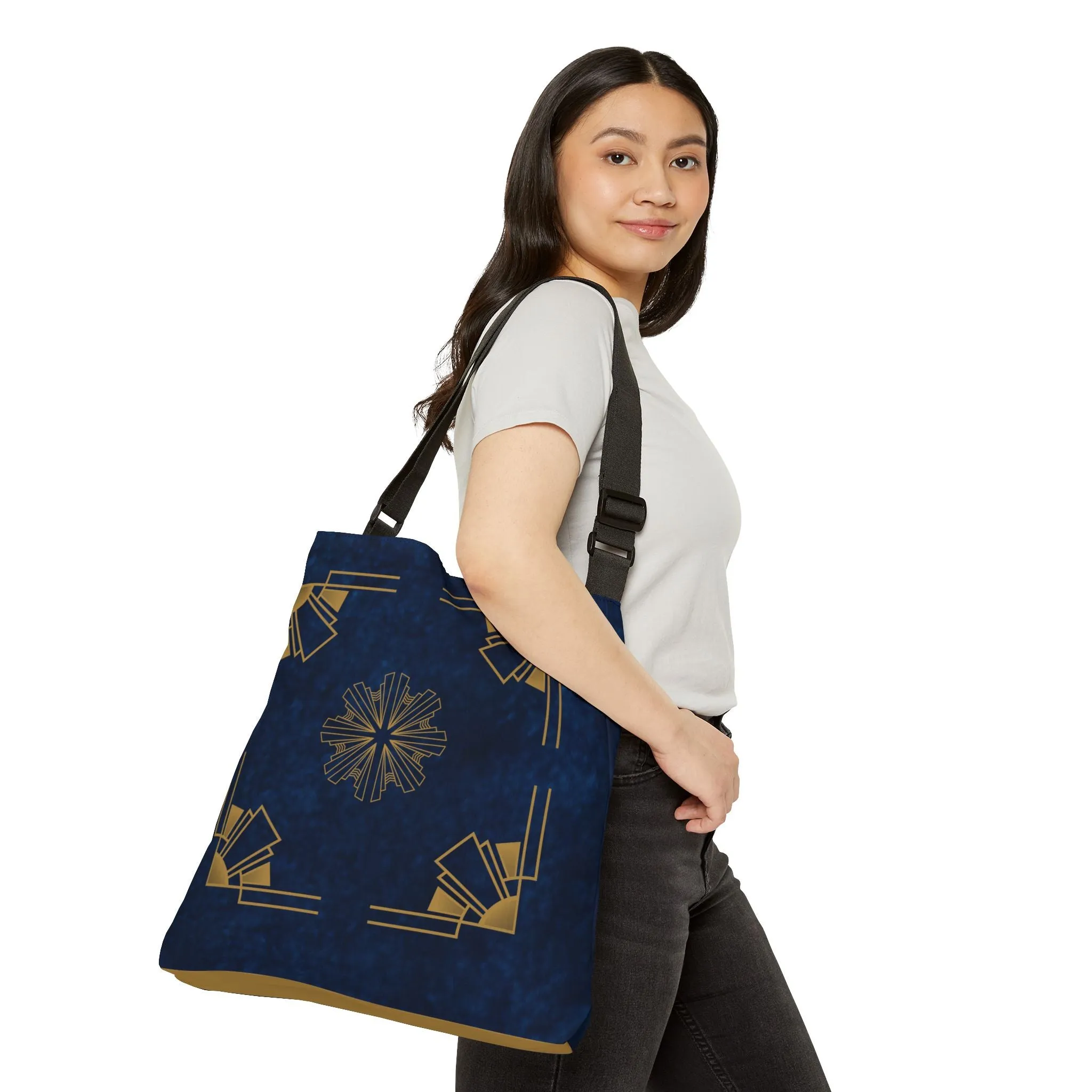 Midnight Luxe (Cobalt Blue) Adjustable Tote Bag (AOP)