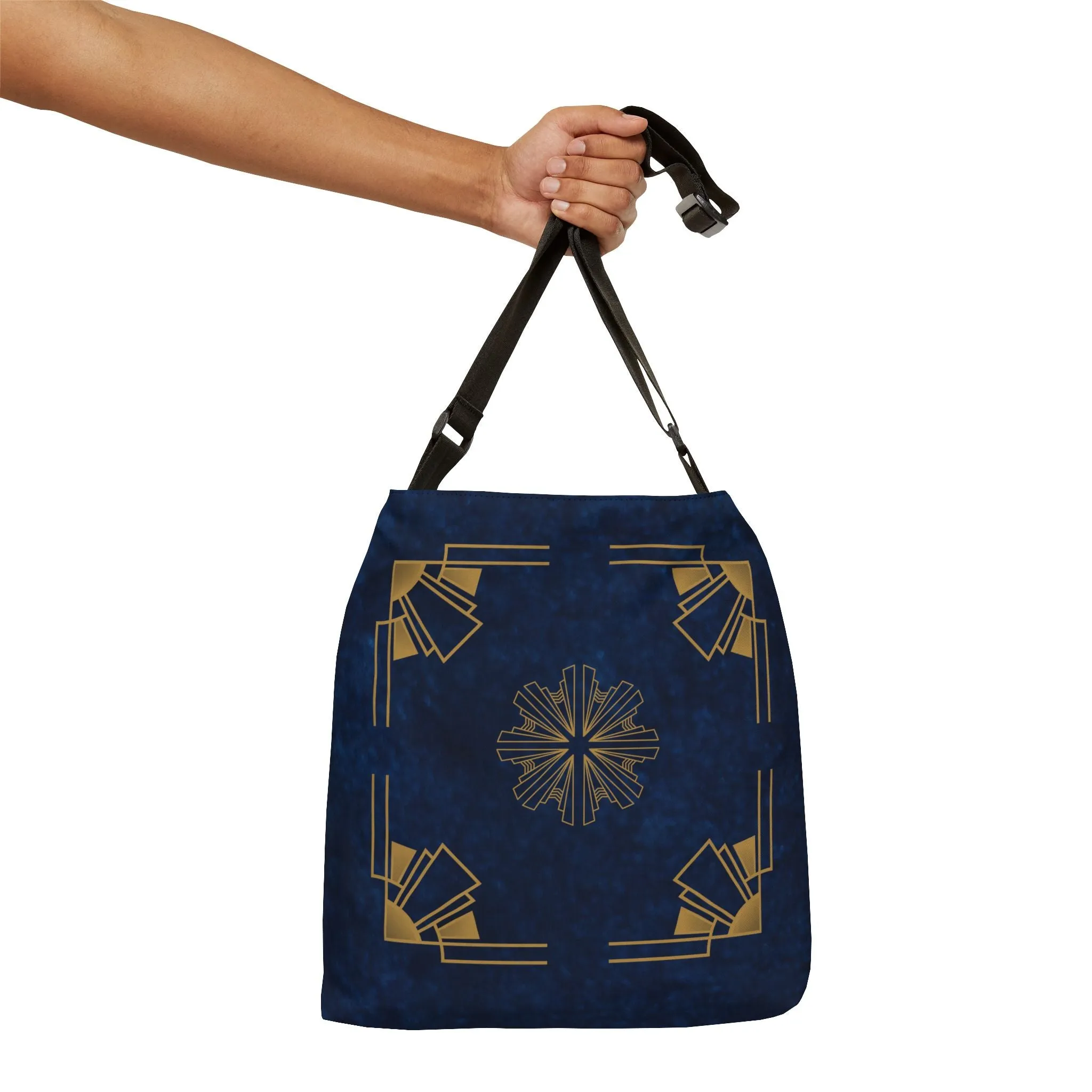 Midnight Luxe (Cobalt Blue) Adjustable Tote Bag (AOP)