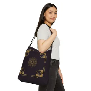 Midnight Luxe (Ebony) Adjustable Tote Bag (AOP)