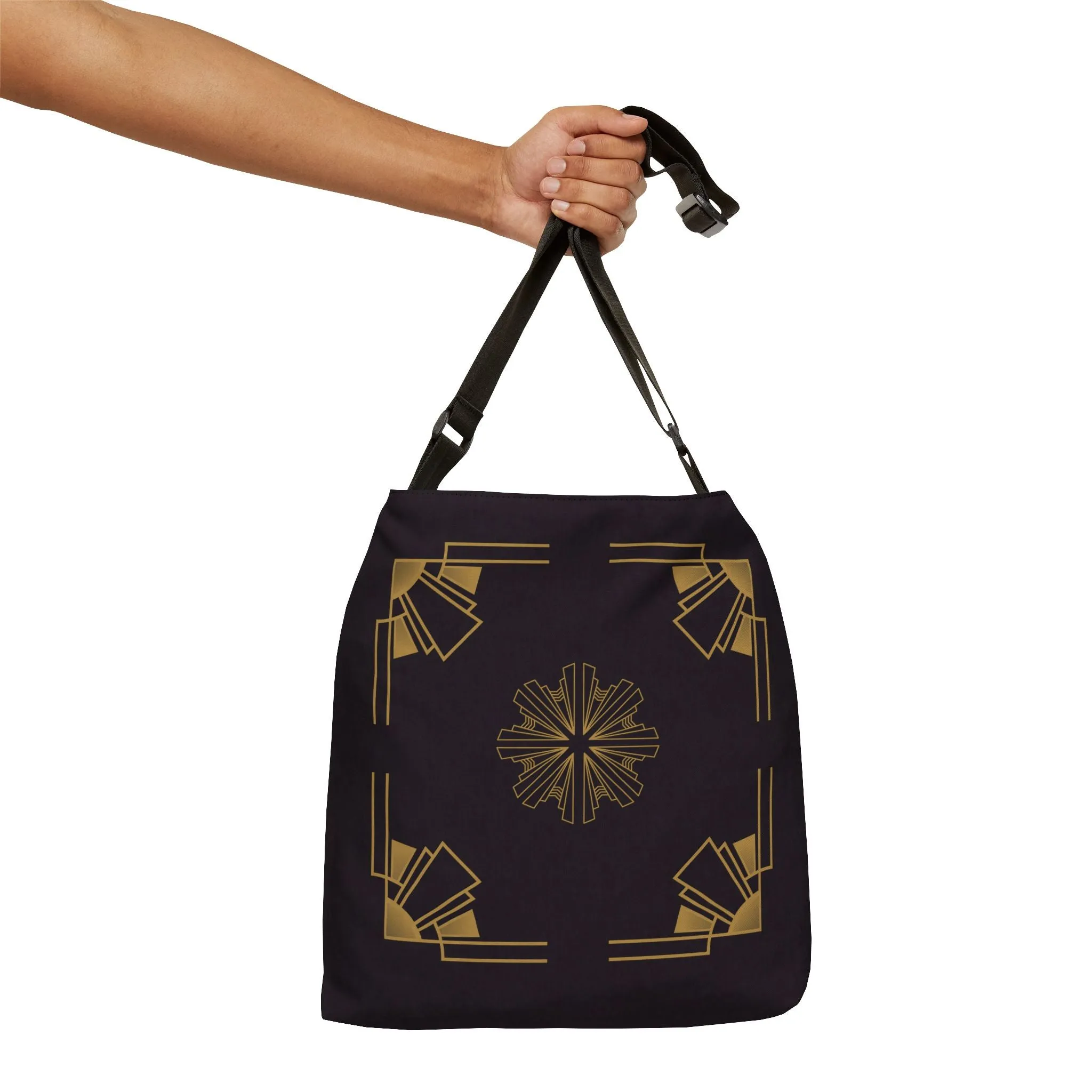 Midnight Luxe (Ebony) Adjustable Tote Bag (AOP)