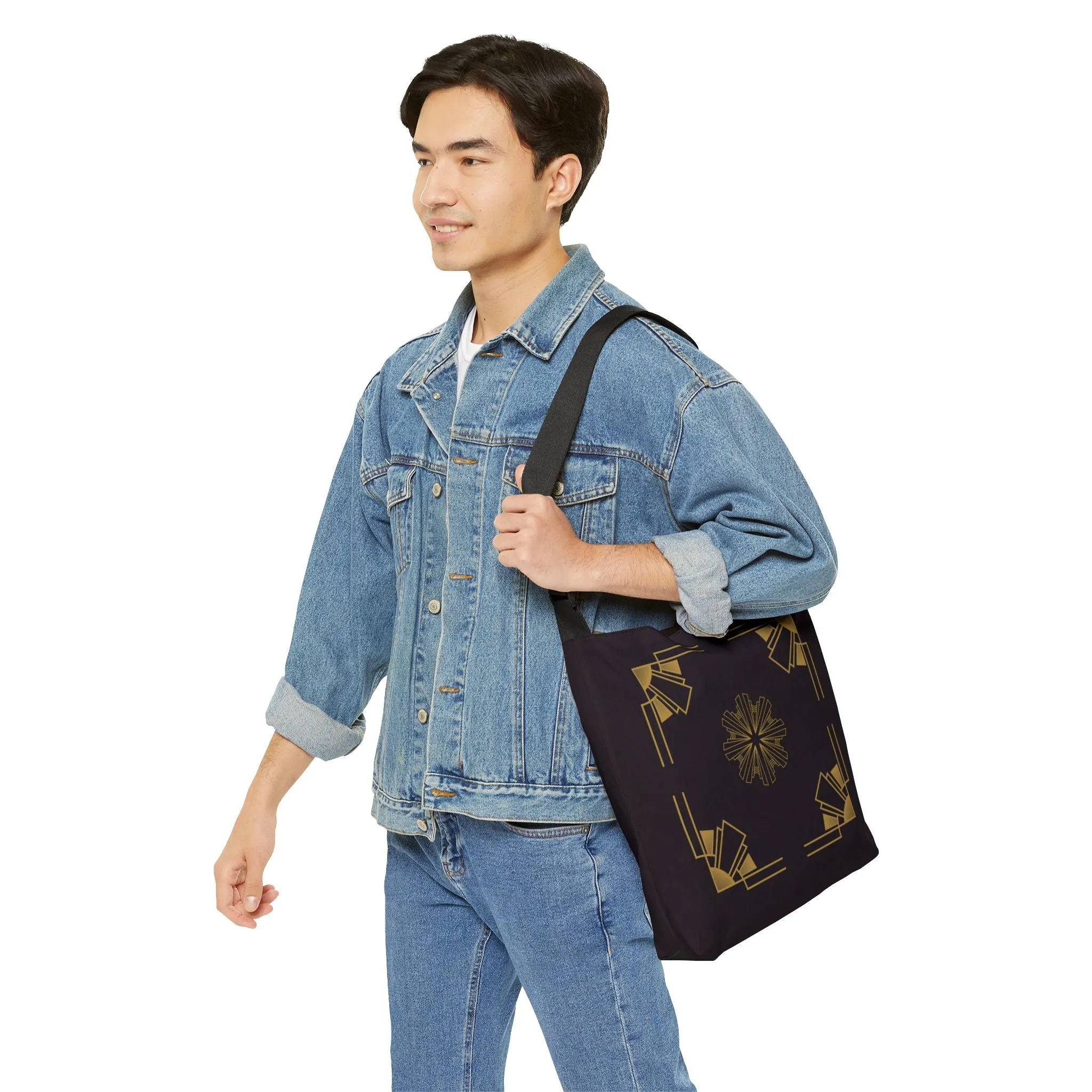 Midnight Luxe (Ebony) Adjustable Tote Bag (AOP)