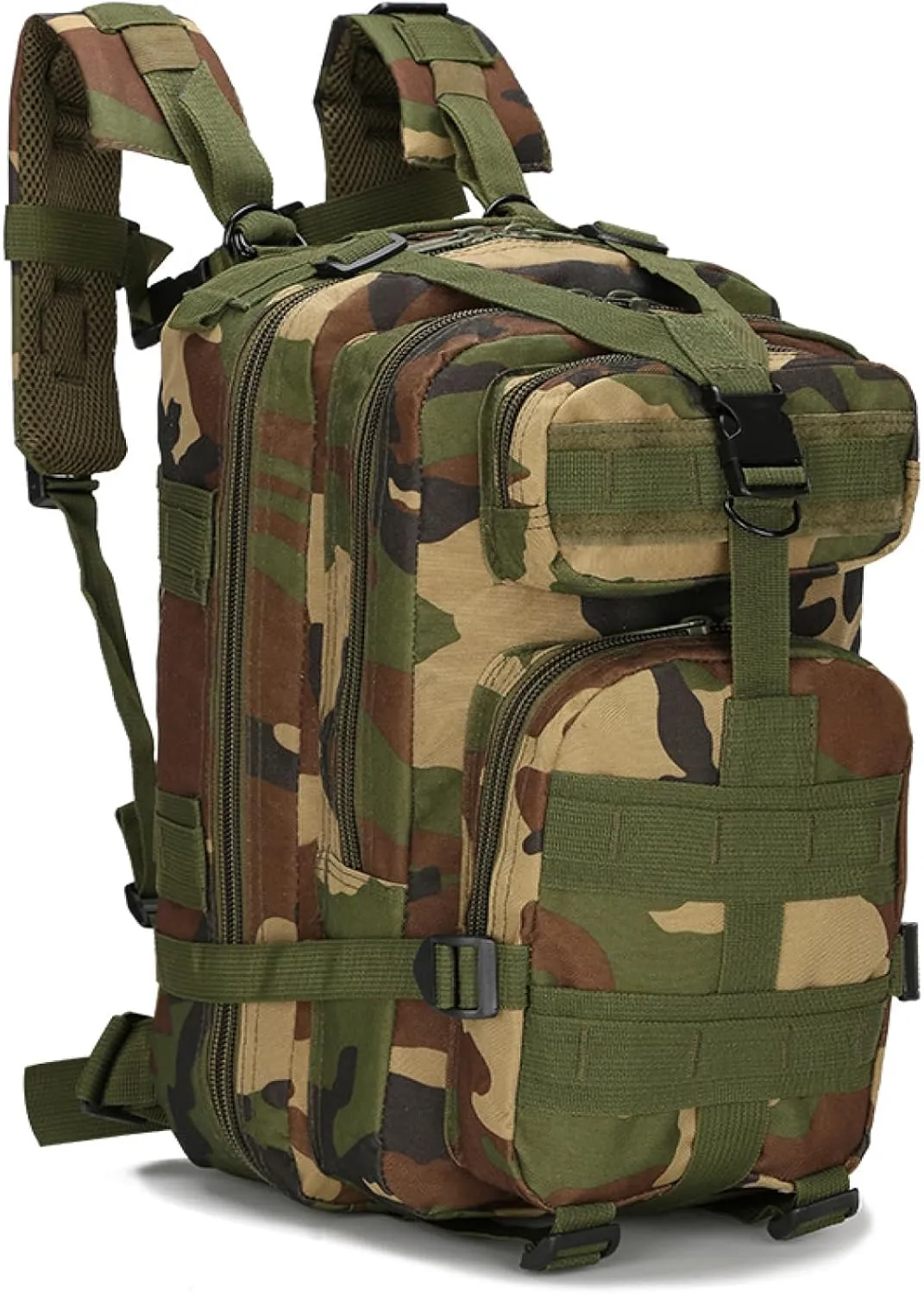 Military Fan Tactical Pack Outdoor Sports Mountaineering Bag 30L Oxford Camouflage 3P Backpack, 40-45L, Digital Jungle