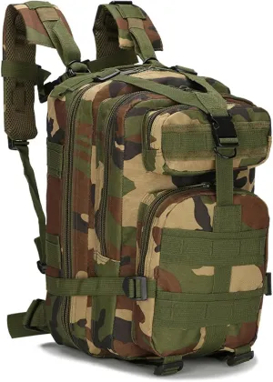 Military Fan Tactical Pack Outdoor Sports Mountaineering Bag 30L Oxford Camouflage 3P Backpack, 40-45L, Digital Jungle