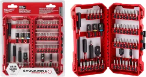 Milwaukee SHOCKWAVE Impact Duty Assorted Alloy Steel Screw Driver Bit Set with PACKOUT Accessory Case (52pc bits, 3pc Holders)