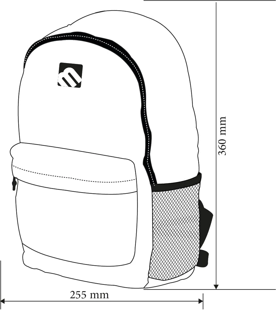 Mintra Office Backpack, Water-resistant Everyday Bag with Adjustable Straps, Unisex Backpack for Travel, College, Multi-Compartments with Secure Zippers, Orange, 15L Small, 10" W x 14.17" H