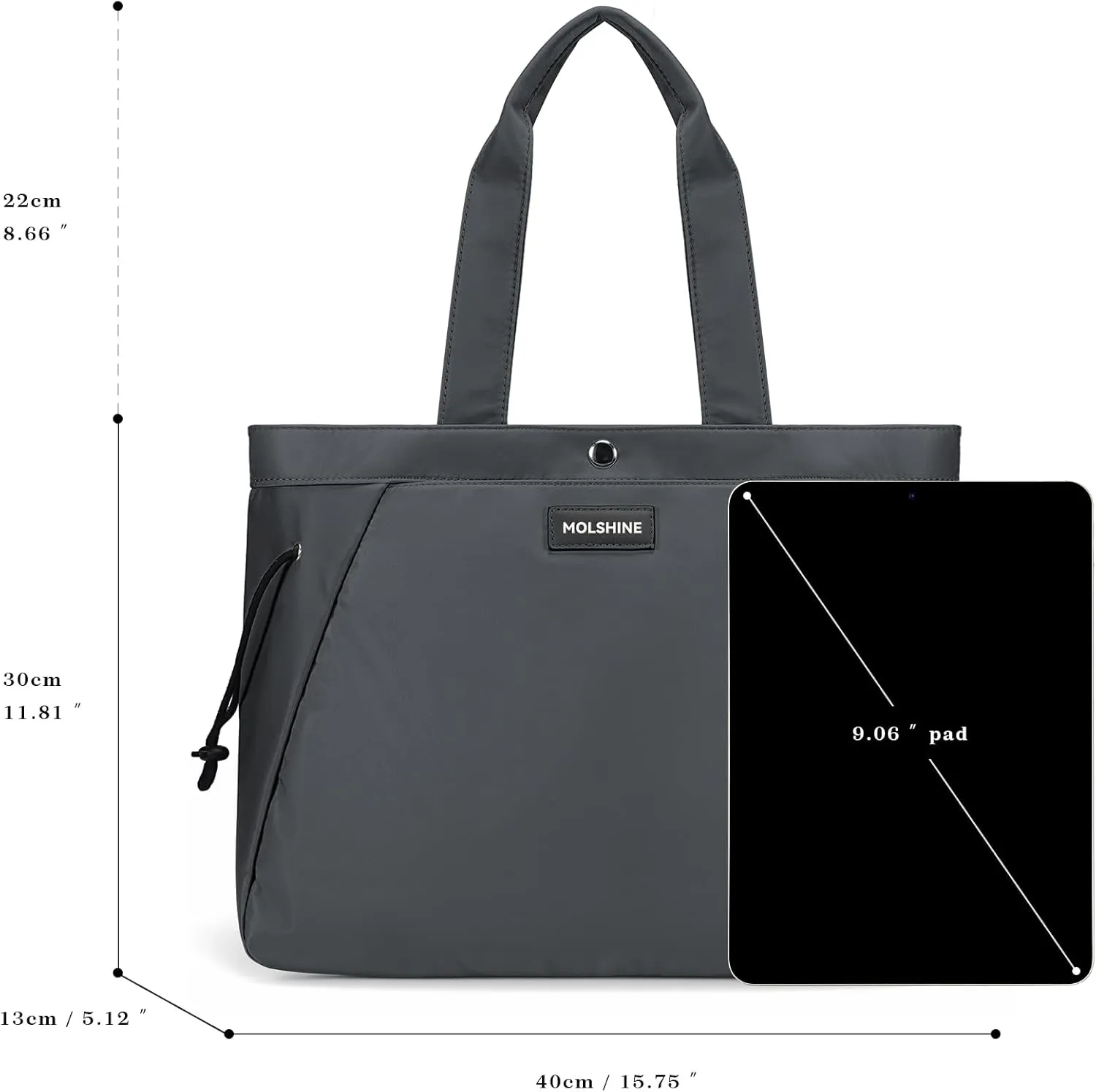 molshine Large Hobo Totes Handbag, Nylon Side Cinch Shopper Bags Shoulder Satchel for Workout Beach Travel Women Lady Model