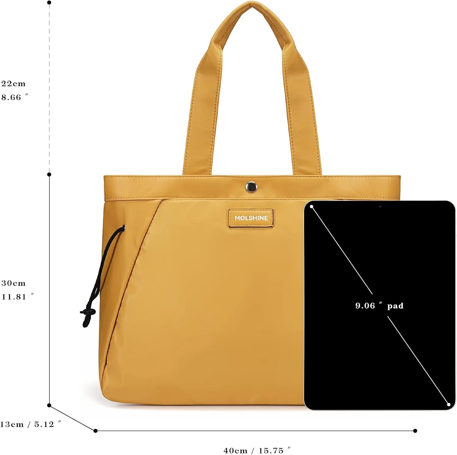 molshine Large Hobo Totes Handbag, Nylon Side Cinch Shopper Bags Shoulder Satchel for Workout Beach Travel Women Lady Model