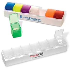 Multi Color 7 Day Pill Case Holder