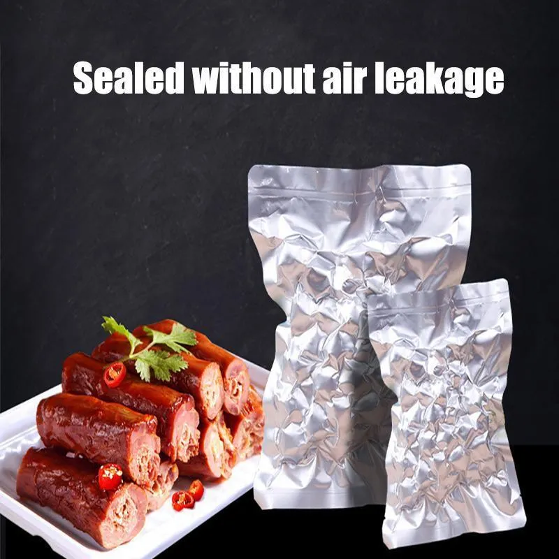 Mylar Heat Seal Vacuum Pouches 100PCS 3Sizes Silver