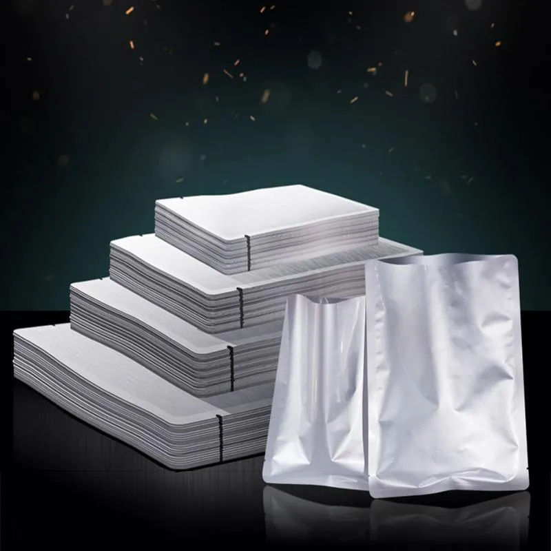 Mylar Heat Seal Vacuum Pouches 100PCS 3Sizes Silver