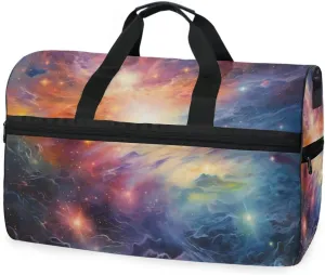 Nebula 3 Travel Duffel Bag Luggage Sports Gym Bags With Shoes Compartment Large Capacity Lightweight Duffle Bag For Men Women