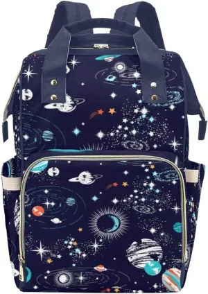 Nebula Outer Space Diaper Bag Nappy Bag Nursing Baby Bags Mommy Backpack Casual Travel Bag for Mom Girl Gifts