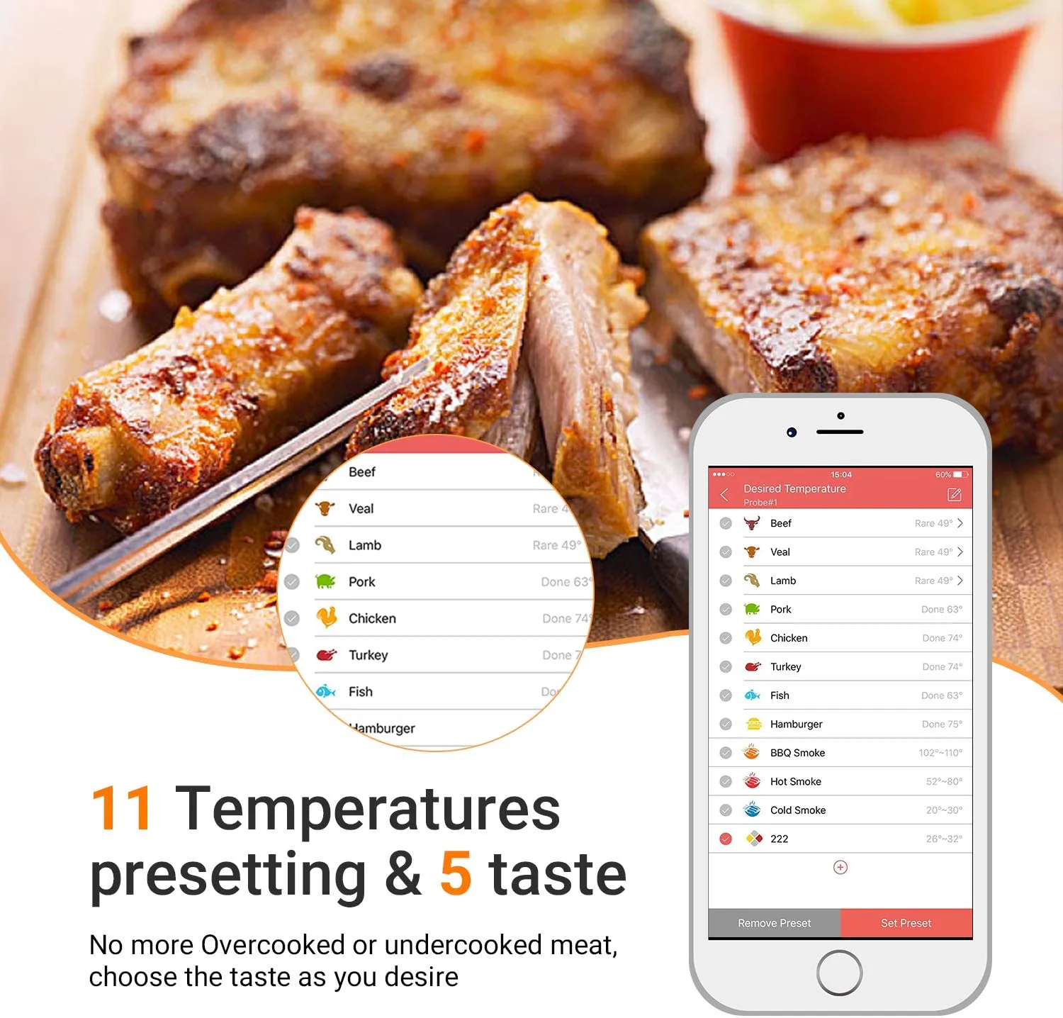 New Inkbird IBT-4XS BBQ Thermometer Bluetooth Meat Thermometers, 150ft Wireless Bluetooth BBQ Thermometer with 4 Probes Thermometer! RETAILS $75 