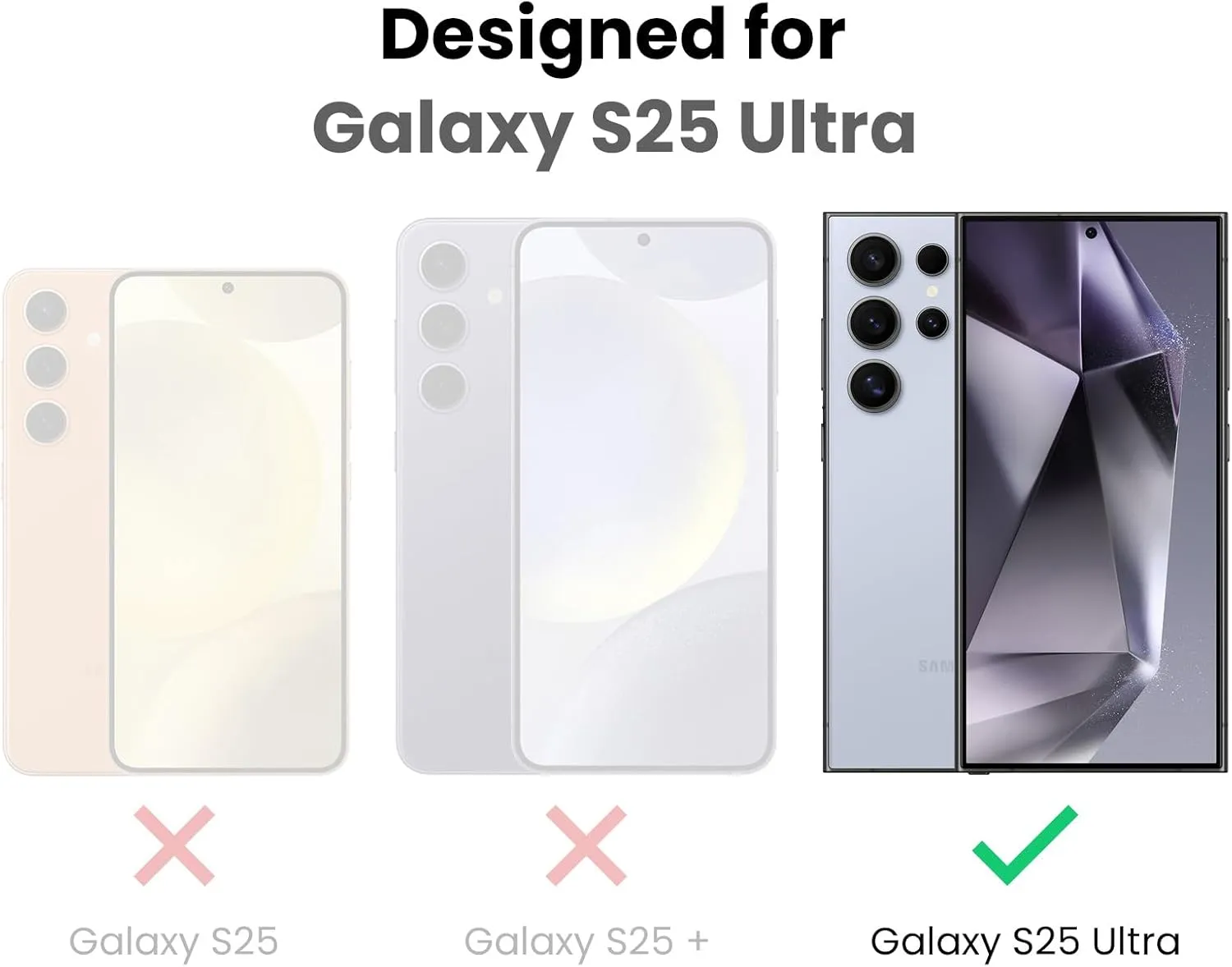 Nillkin Magnetic for Galaxy S25 Ultra Case Clear, Compatible with Magsafe, Never Yellow & Biodegradable Material, Translucent Case with Kickstand & Camera Cover for Samsung Galaxy S25 Ultra, Black