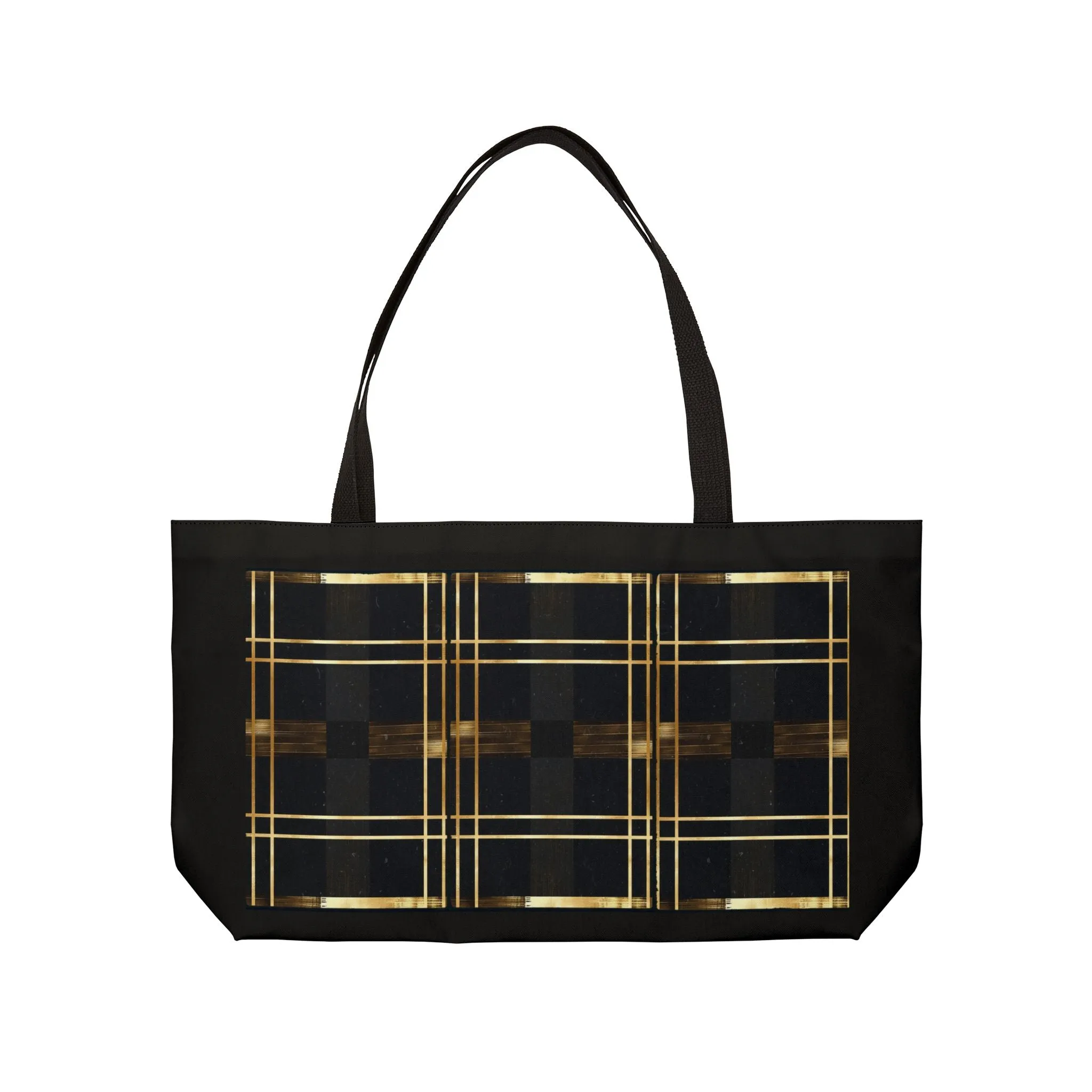 Noir & Gold Glam Weekender Tote Bag