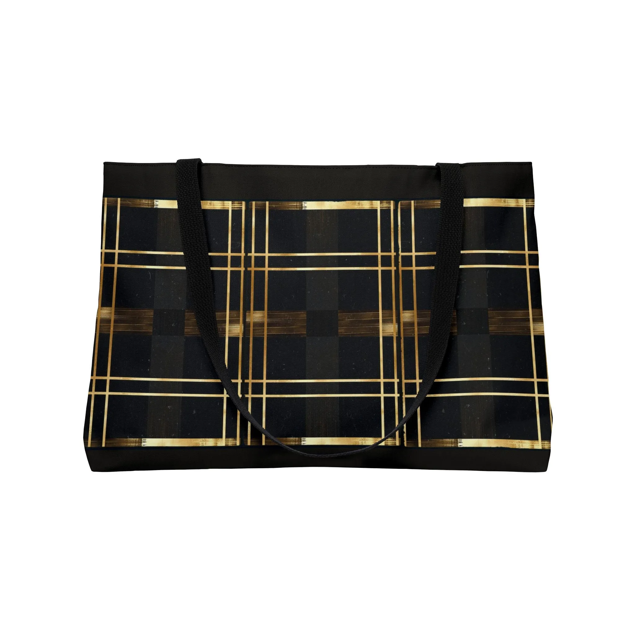 Noir & Gold Glam Weekender Tote Bag