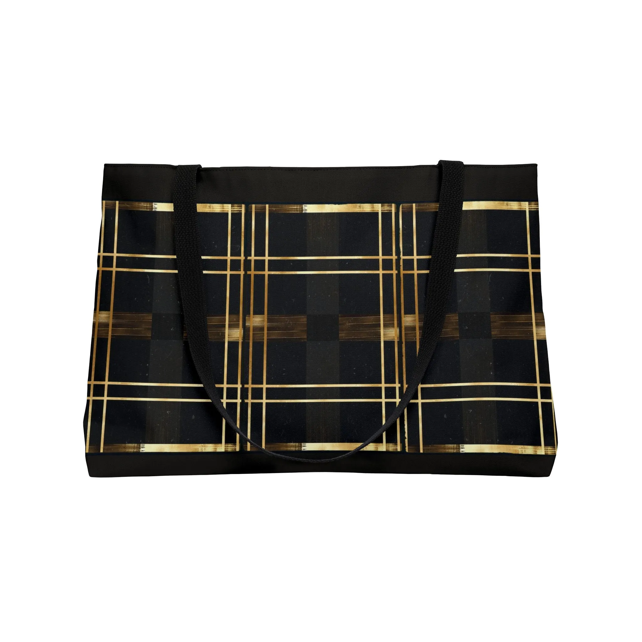 Noir & Gold Glam Weekender Tote Bag