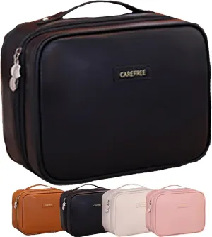 Obviously Multi-Compartment Toiletry Cosmetics Bag, SetPatient Multi-Compartment Toiletry Cosmetics Bag, Bathroom Hanging Cosmetic Bags for Travel (Black)