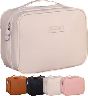 Obviously Multi-Compartment Toiletry Cosmetics Bag, SetPatient Multi-Compartment Toiletry Cosmetics Bag, Bathroom Hanging Cosmetic Bags for Travel (White)