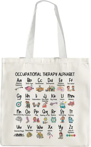 Occupational Therapy Canvas Tote - Mental Health, OT Appreciation Bag for Women
