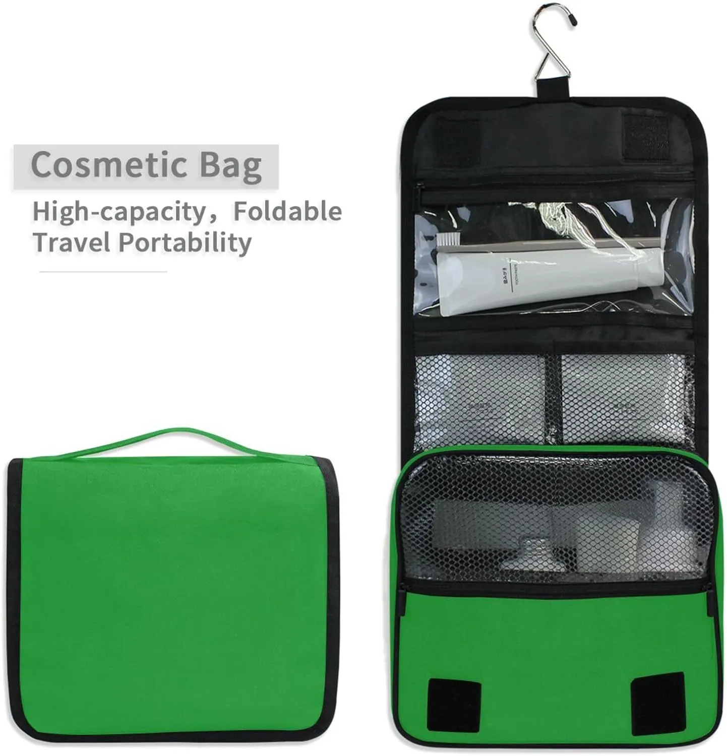 ODAWA Multi Compartment Toiletry Cosmetic Bag Mint Bathroom Travel Bag