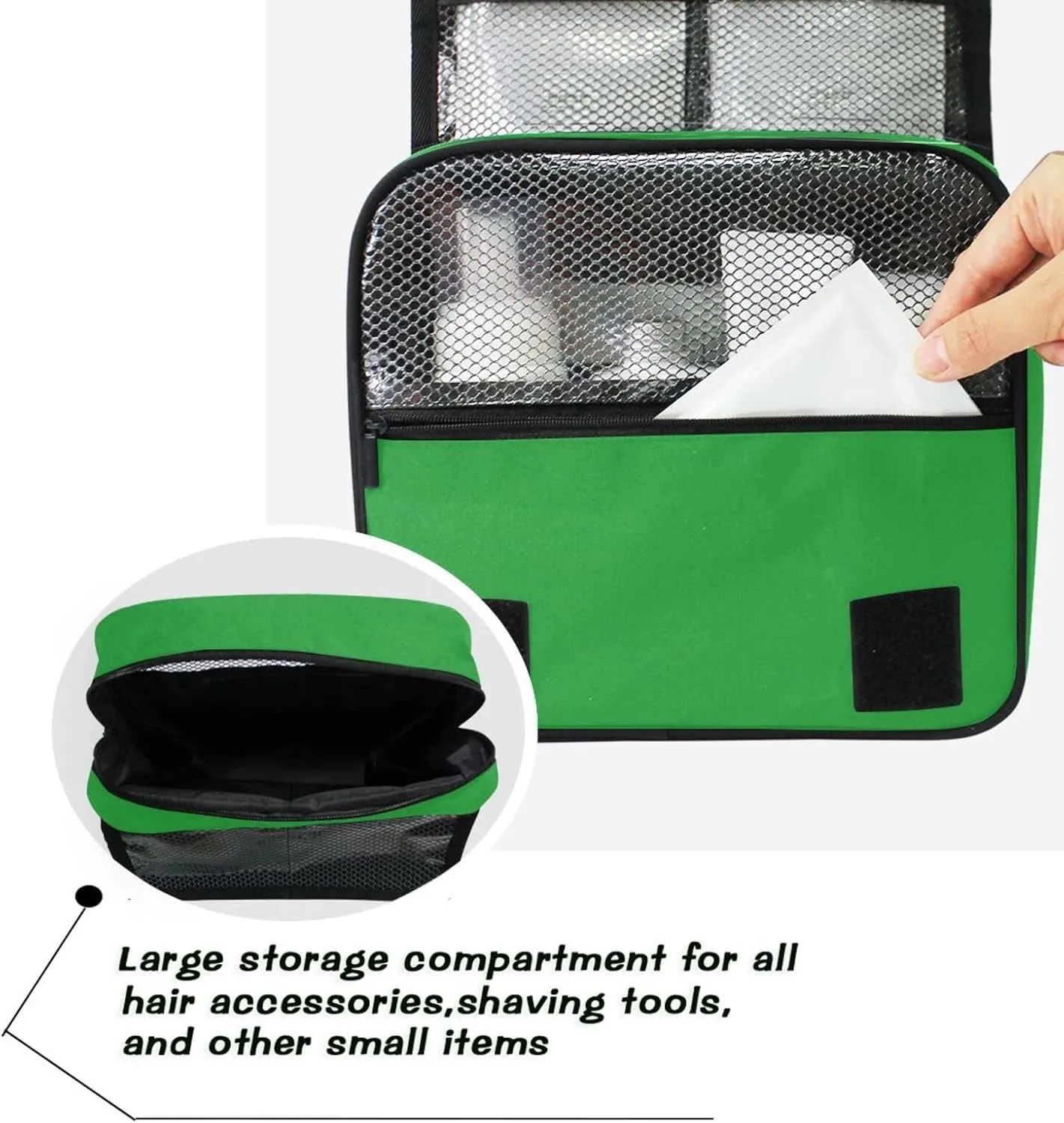 ODAWA Multi Compartment Toiletry Cosmetic Bag Mint Bathroom Travel Bag