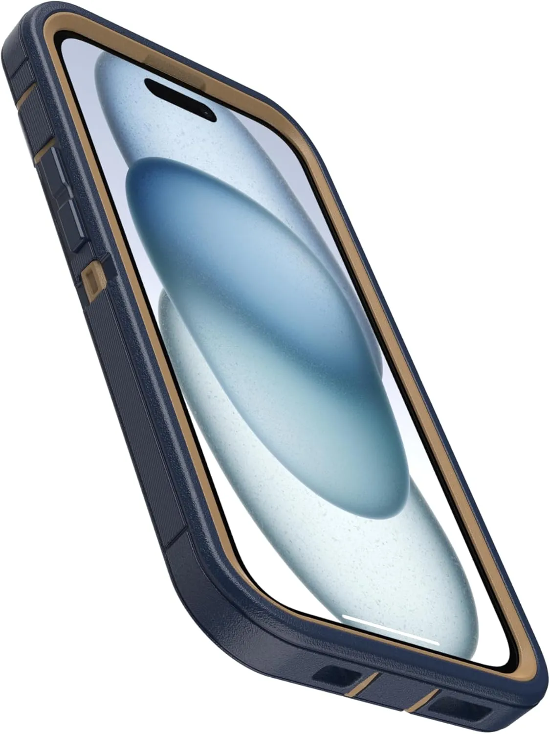 OtterBox iPhone 15, iPhone 14, & iPhone 13 (Only) Defender Series Case - Blue Suede Shoes - Screenless - Rugged & Durable - with Port Protection - Holster Clip Includes - Microbial Defense Protection
