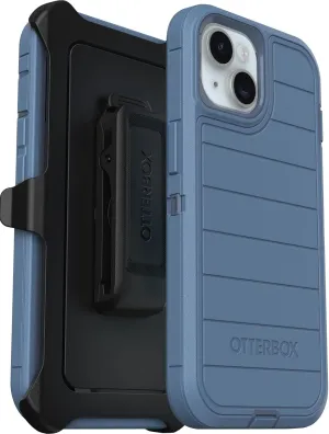 OtterBox iPhone 16e (Only) - Defender Series Case - Baby Blue Jeans (Blue) - Screenless - Rugged & Durable - with Port Protection - Holster Clip Includes - Microbial Defense Protection