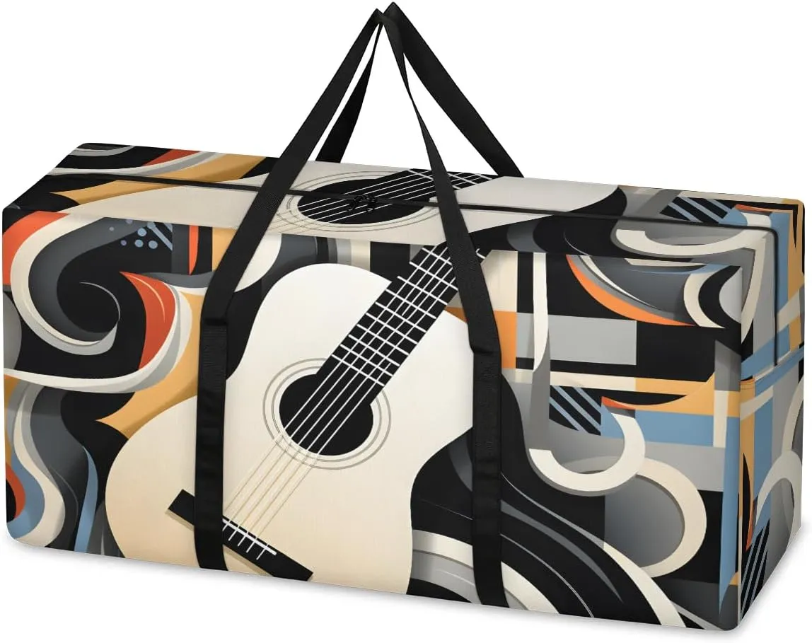 Oversized Moving Bags Music Guitar Art Waterproof Storage Totes Large Storage Bags for Clothes Packing Bags for Moving Travel & Clothes Storage