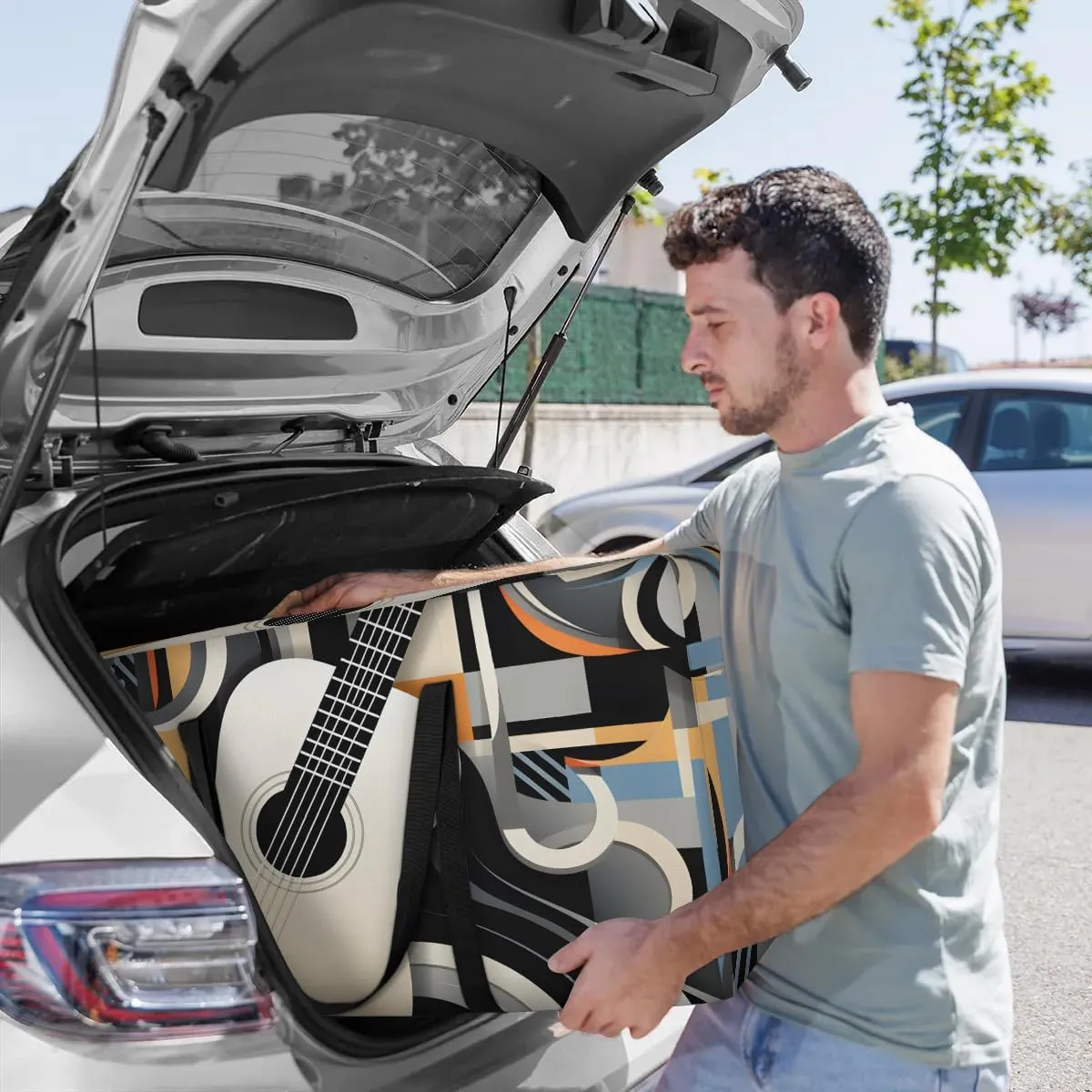 Oversized Moving Bags Music Guitar Art Waterproof Storage Totes Large Storage Bags for Clothes Packing Bags for Moving Travel & Clothes Storage