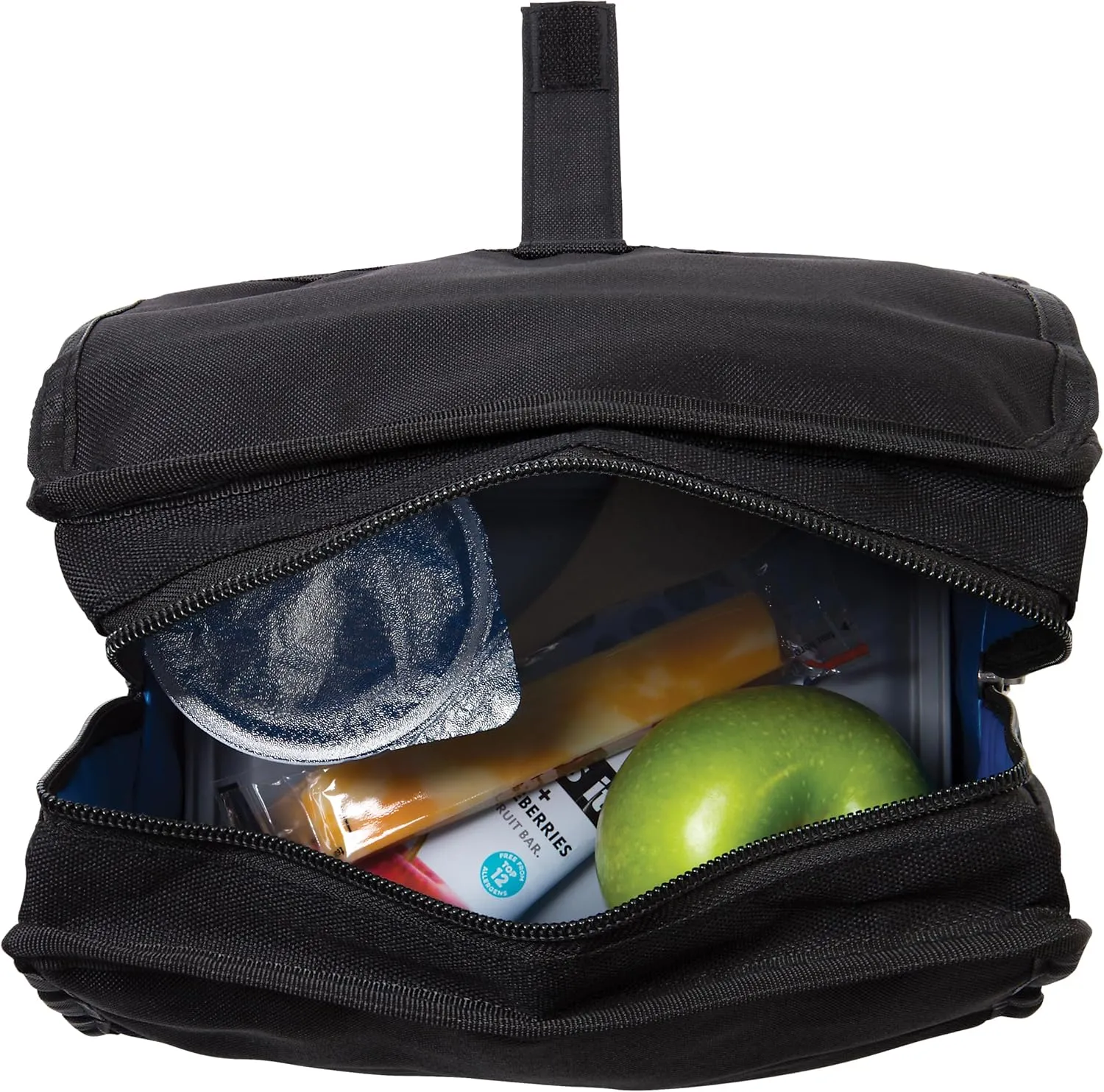 PackIt Freezable Lunch Bag, Black, Built with EcoFreeze Technology, Foldable, Reusable, Zip and Fold Closure with Buckle Handle, Perfect for School and Office Lunches