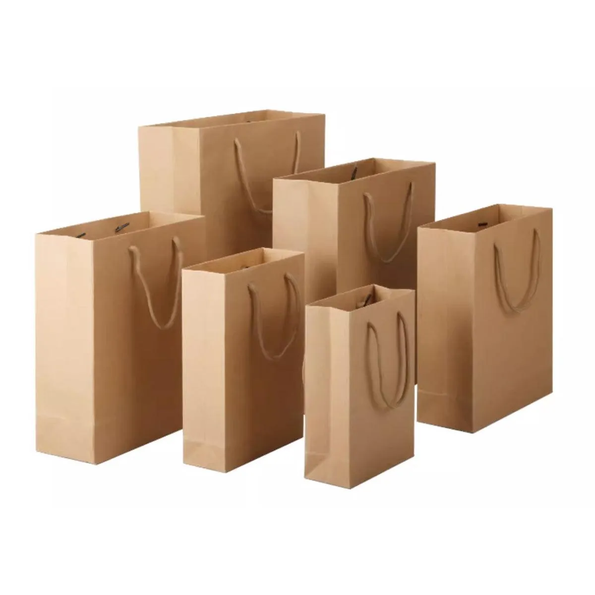 Paper Gift Bags Handbag Kraft Party Bags 25PCS