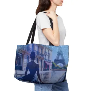 Parisian Stroll (Blue Gown) Weekender Tote Bag