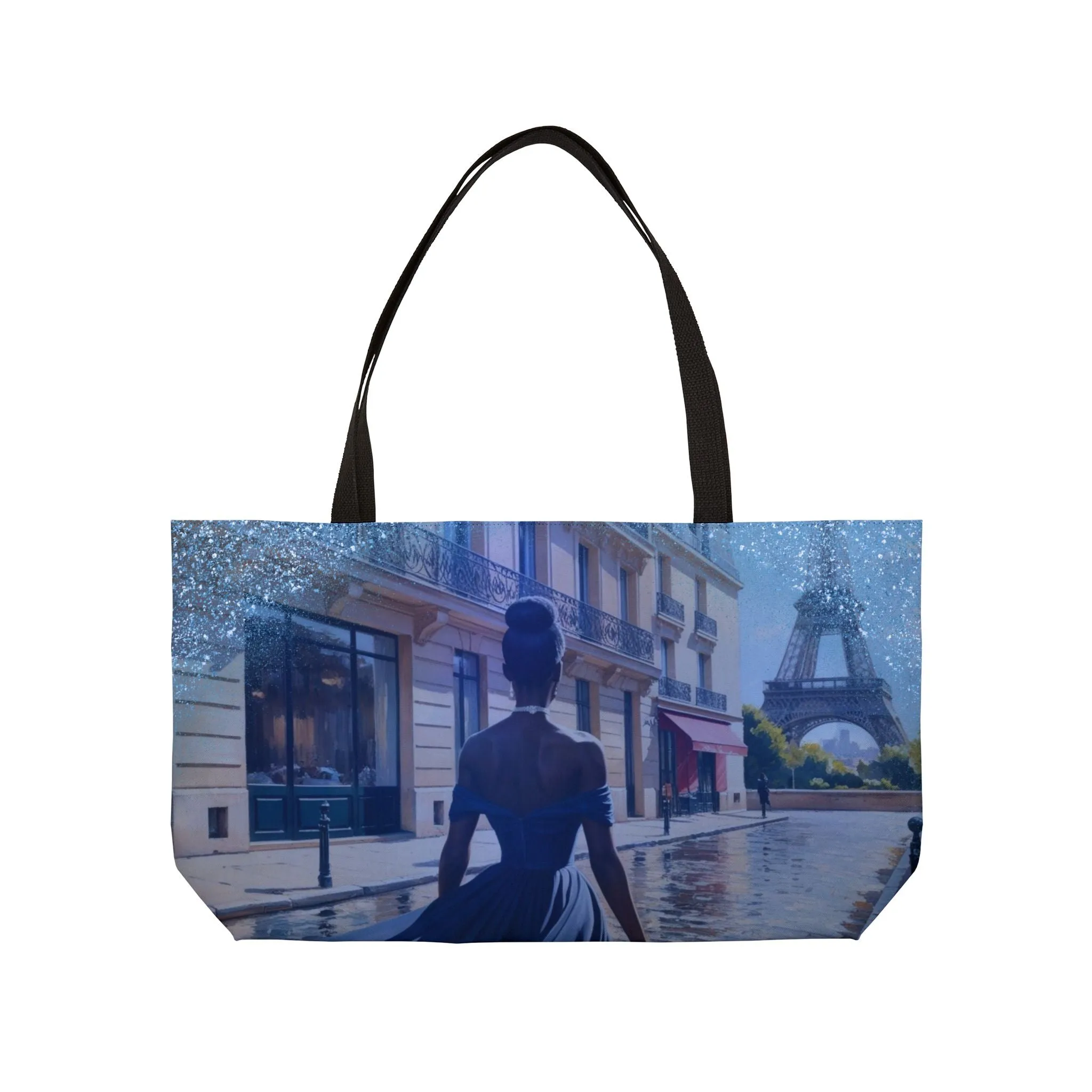 Parisian Stroll (Blue Gown) Weekender Tote Bag