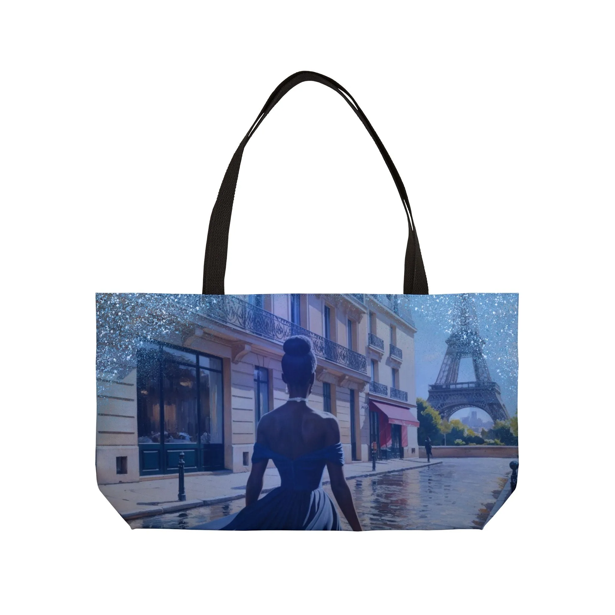 Parisian Stroll (Blue Gown) Weekender Tote Bag