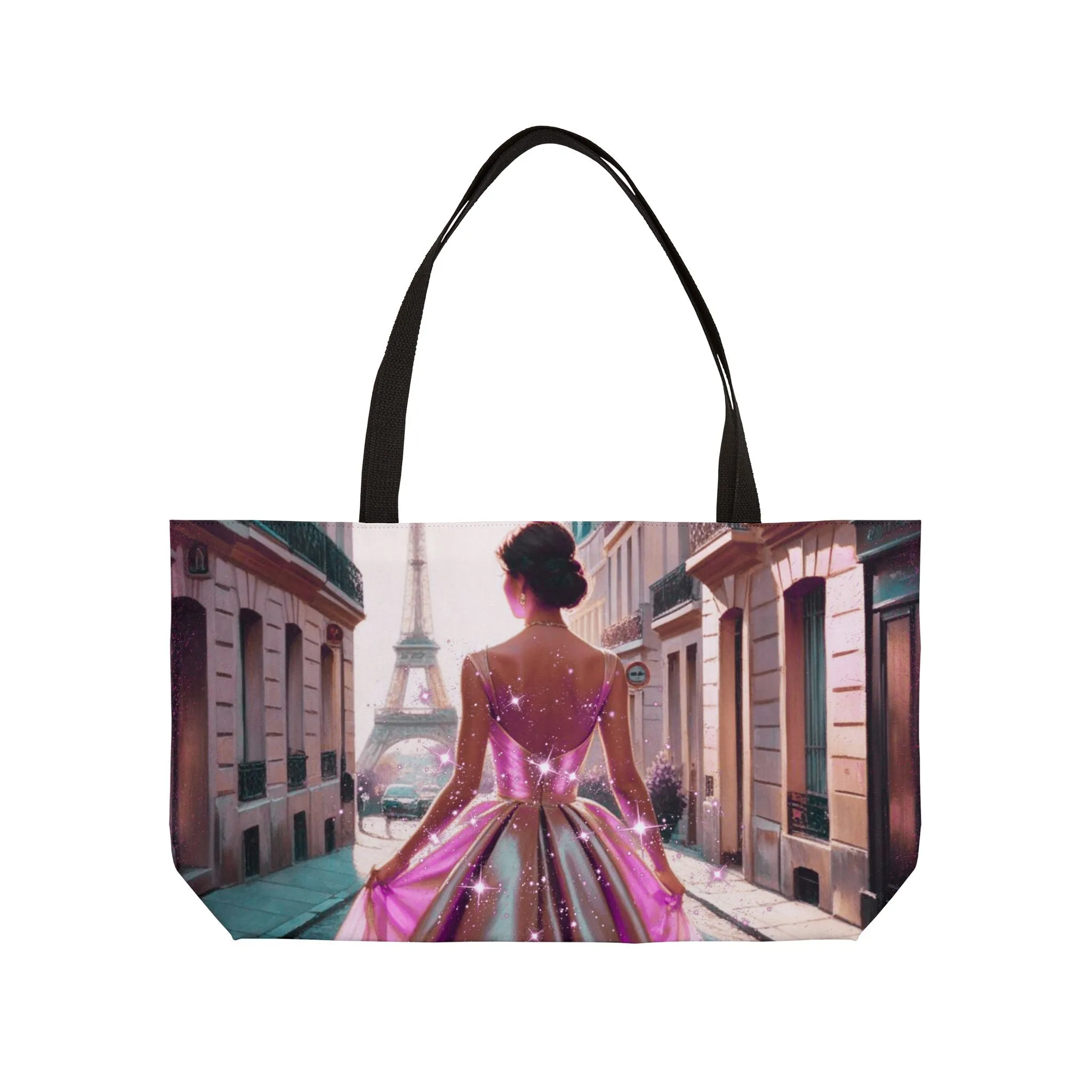 Parisian Stroll (Pink Gown) Weekender Tote Bag