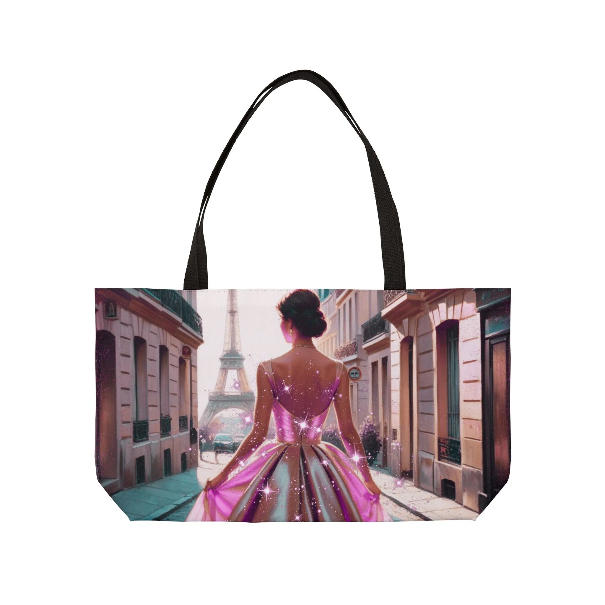 Parisian Stroll (Pink Gown) Weekender Tote Bag
