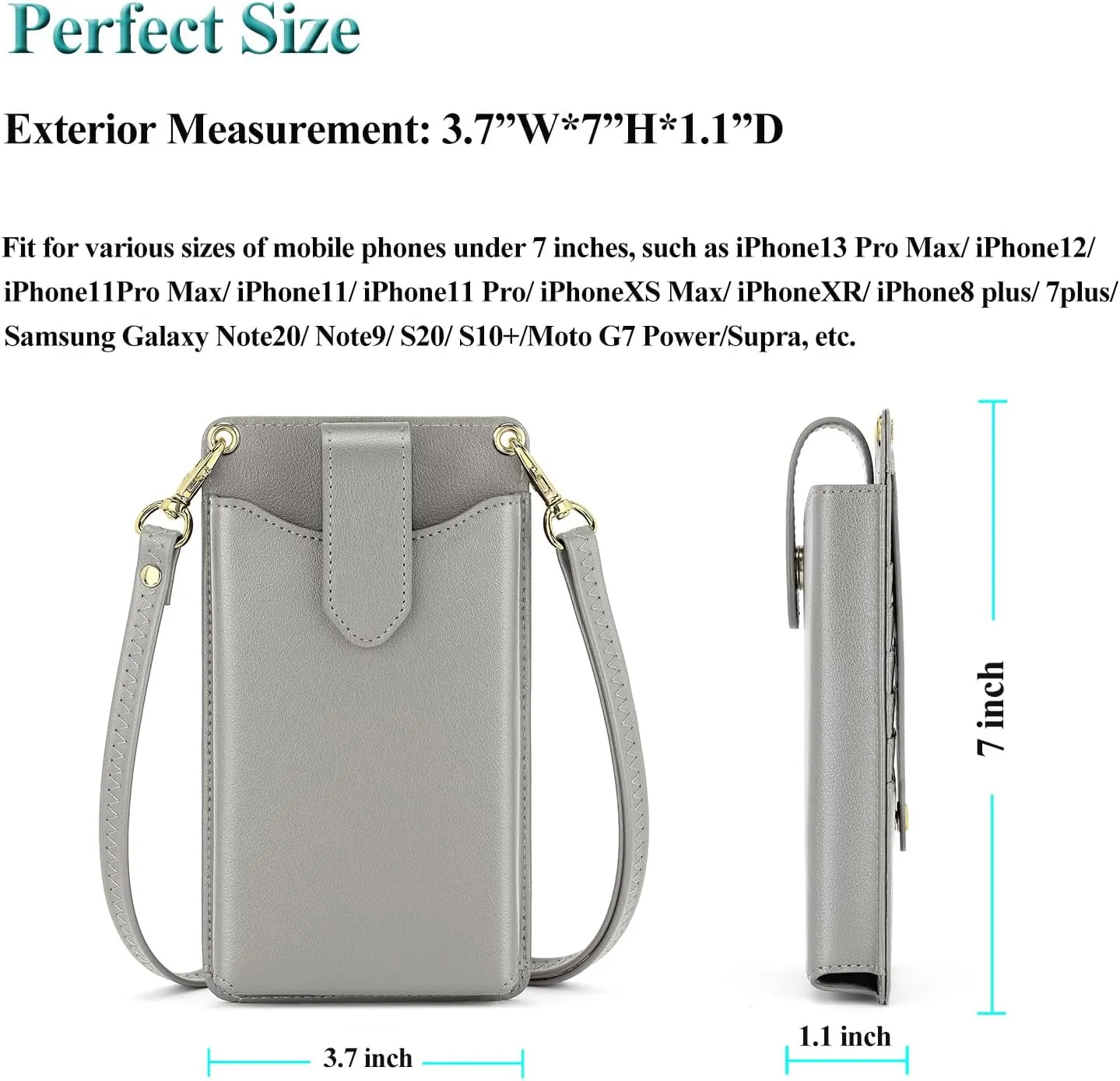 Peacocktion Small Crossbody Cell Phone Purse for Women, Lightweight Mini Small Crossbody Bags for Women with Card Slots