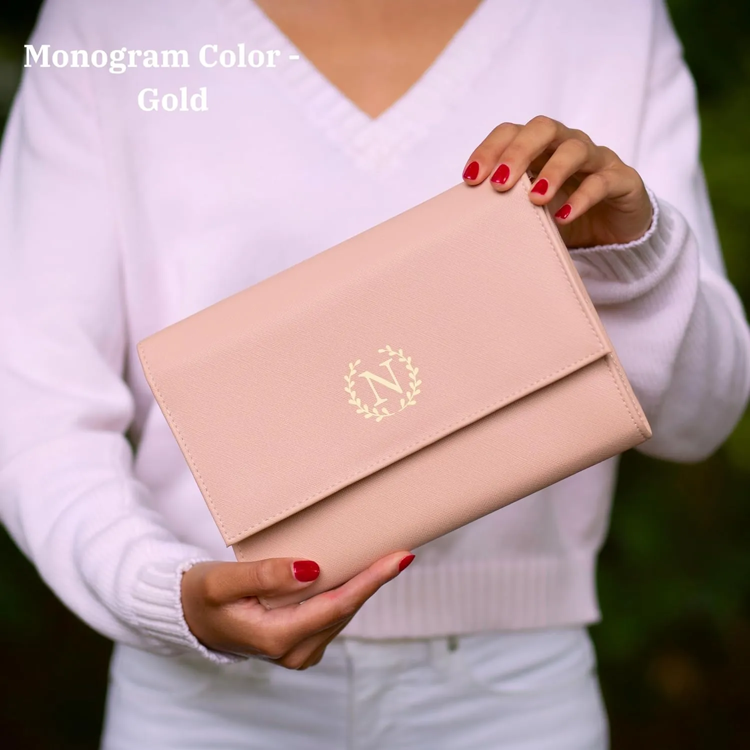 Personalized Initial Travel Jewelry Case - Monogram Custom Gifts For Women, Bridesmaid Gifts, Travel Jewelry Organizer, Customized Travel Jewelry Box, Birthday Gifts For Mom