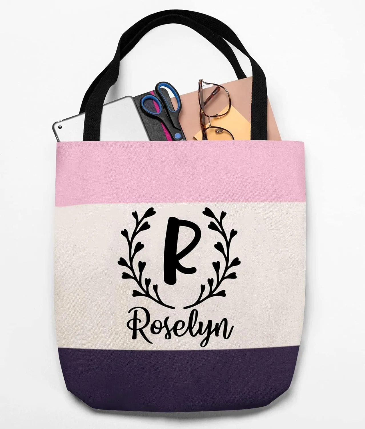 Personalized Tote Bags with Photo and Text - Custom Reusable Grocery Bag for Daily Use Gifts - Customized Handbag - Shopping