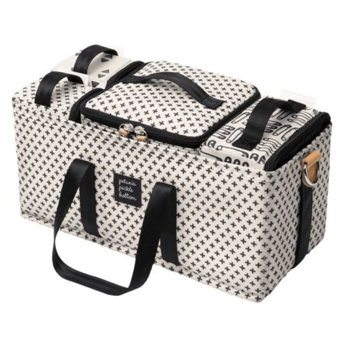 Petunia Pickle Bottom Diaper Caddy, 3-in-1 Organization Caddy, Perfect for Diaper Bag, Stroller, Nursery, Machine Washable, Positive