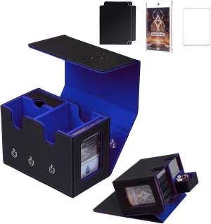 Pink moon MTG Deck Box for Commander Card Storage Box 250  Sleeveless Trading Card Deck Box Card box with Dice Tray，3 Dividers &2 Toploaders