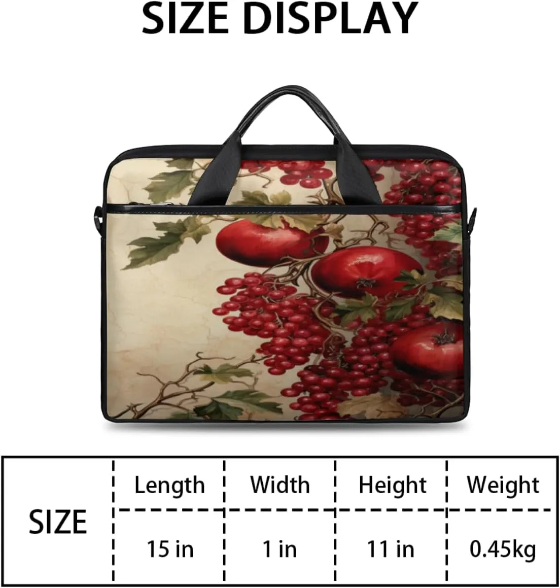 Pink Tangerine Laptop Bag for Men Women 13-15 Inch Case Bags Sleeve Shoulder with Anti Slip Removable The Pad Straps