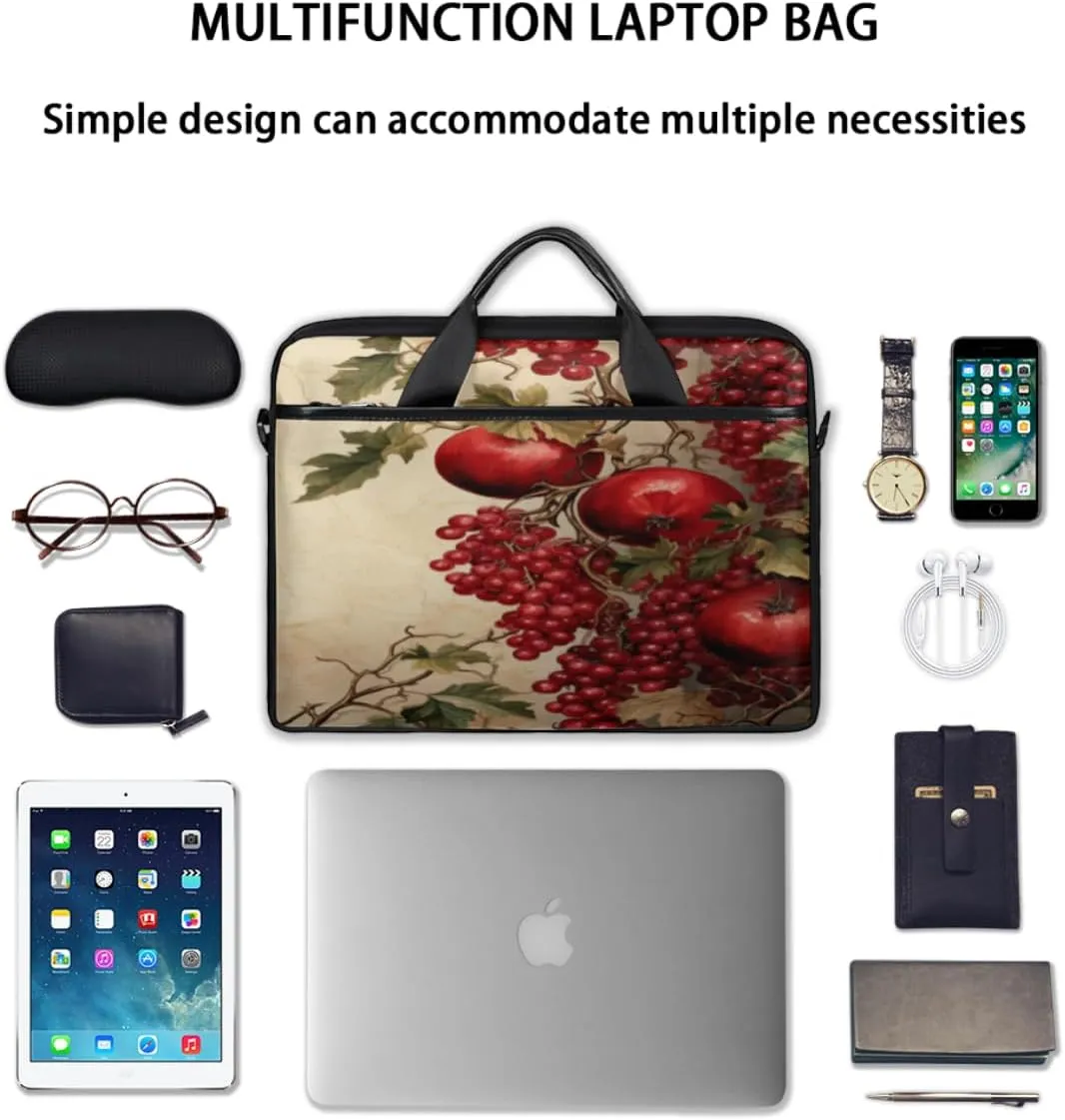 Pink Tangerine Laptop Bag for Men Women 13-15 Inch Case Bags Sleeve Shoulder with Anti Slip Removable The Pad Straps