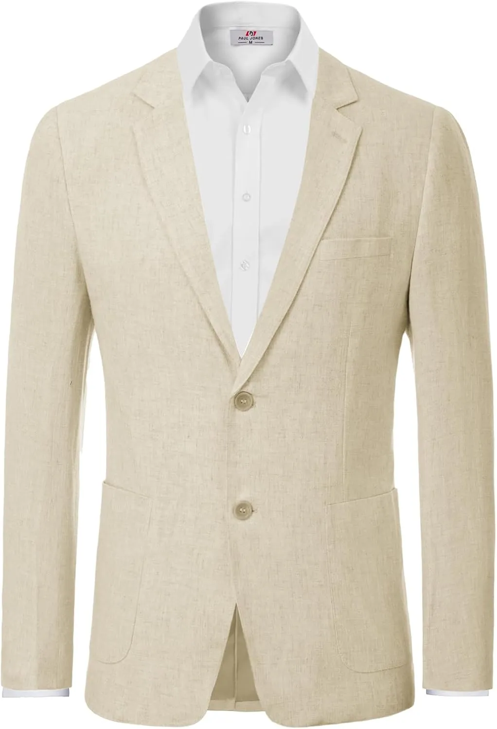 PJ Paul Jones Men's Slim Fit Lightweight Linen Jacket Tailored Blazer Sport Coat