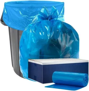 Plasticplace 20-30 Gallon Blue Recycling Bags 1.2 Mil, 30"W x 36"H, 200 / case
