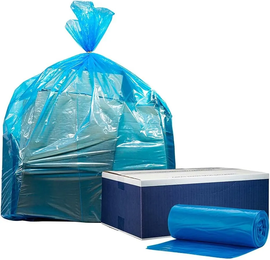 Plasticplace 20-30 Gallon Blue Recycling Bags 1.2 Mil, 30"W x 36"H, 200 / case