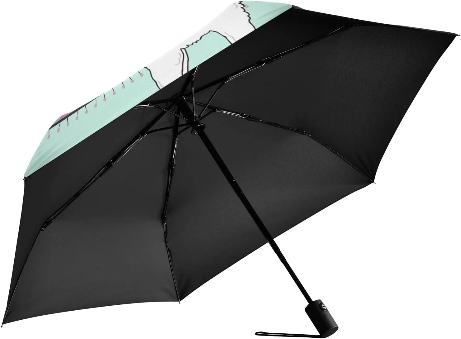 Poeticcity Automatic Folding Umbrella, Auto Open/Close Anti-UV 3 Folds Parasol, Compact Windproof Strong Umbrellas for Travel Sun & Rain