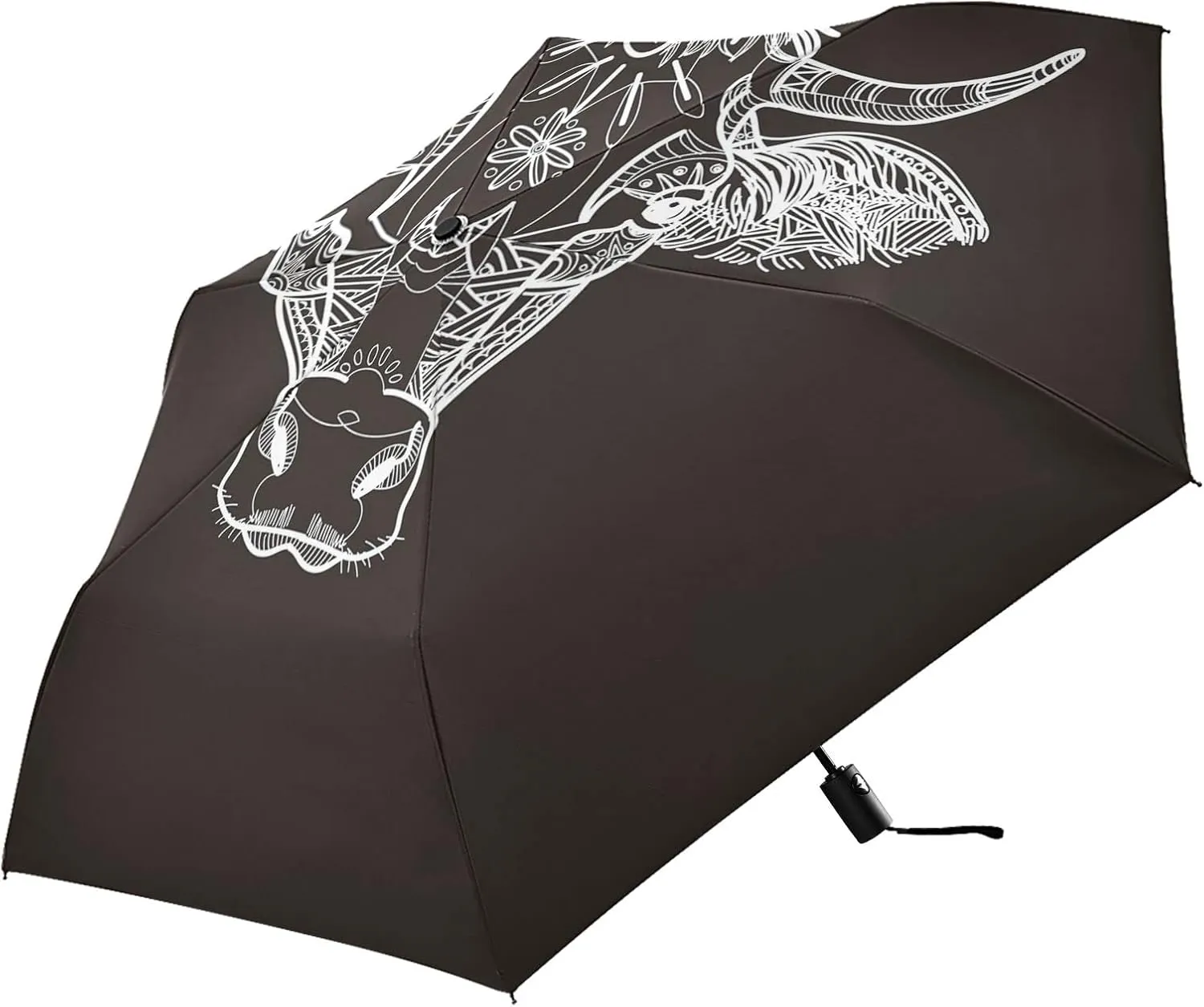Poeticcity Automatic Folding Umbrella, Auto Open/Close Anti-UV 3 Folds Parasol, Compact Windproof Strong Umbrellas for Travel Sun & Rain