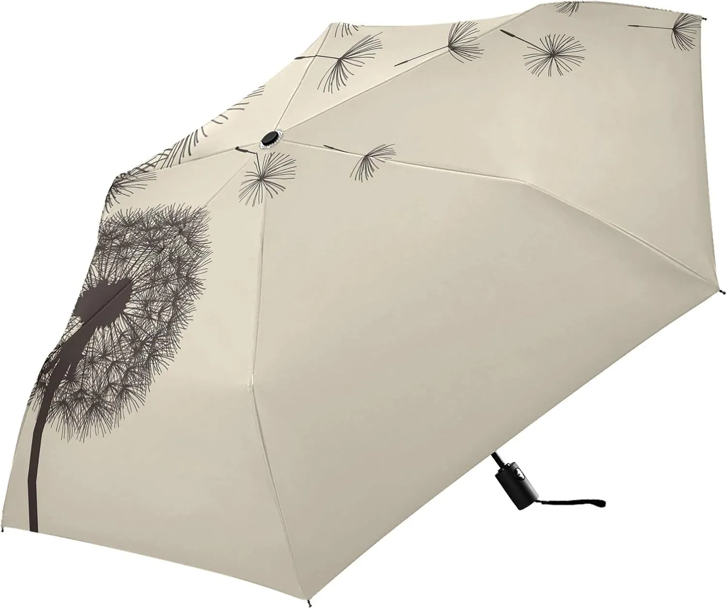 Poeticcity Automatic Folding Umbrella, Auto Open/Close Anti-UV 3 Folds Parasol, Compact Windproof Strong Umbrellas for Travel Sun & Rain